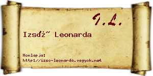 Izsó Leonarda névjegykártya